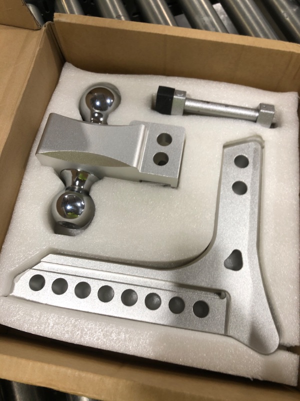 Photo 1 of Tlvuvmo Adjustable Trailer Hitch -8 Inch Drop Hitch (Fits 2-Inch Receiver), 21,500 LBS GTW Heavy Duty Aluminum Tow Hitches, (2'' & 2-5/16'') Chrome Steel Tow Balls & 2 Anti-Theft Locks