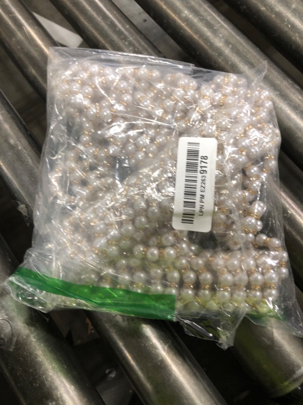 Photo 1 of 100Pcs Gold Disposable Imitation Pearl Napkin Rings, Exquisite White Gold Beaded Napkin Rings for Wedding Party Table Decoration and Daily Use