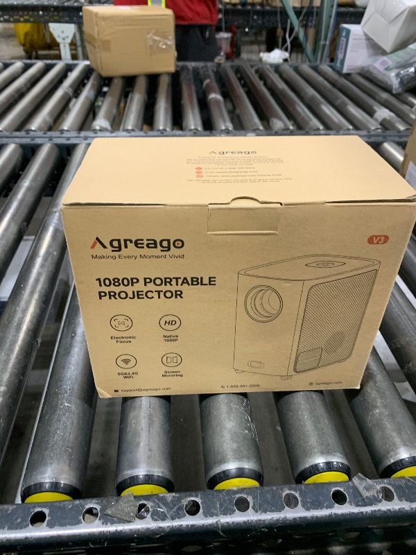 Photo 1 of [Electric Focus]Projector with WiFi and Bluetooth, Native 1080P 15,000 Lumens 4K Supported, Agreago Outdoor Movie Projector for Home Theater UP to 300", for iOS/Android/Laptop/TV Stick/HDMI/USB