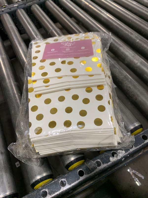 Photo 1 of Sparkle and Bash 102 Pack Gold Foil Mini Popcorn Boxes for Movie Night Party Supplies - 3 Designs (20oz, 3.5x3.5x5.5 In)