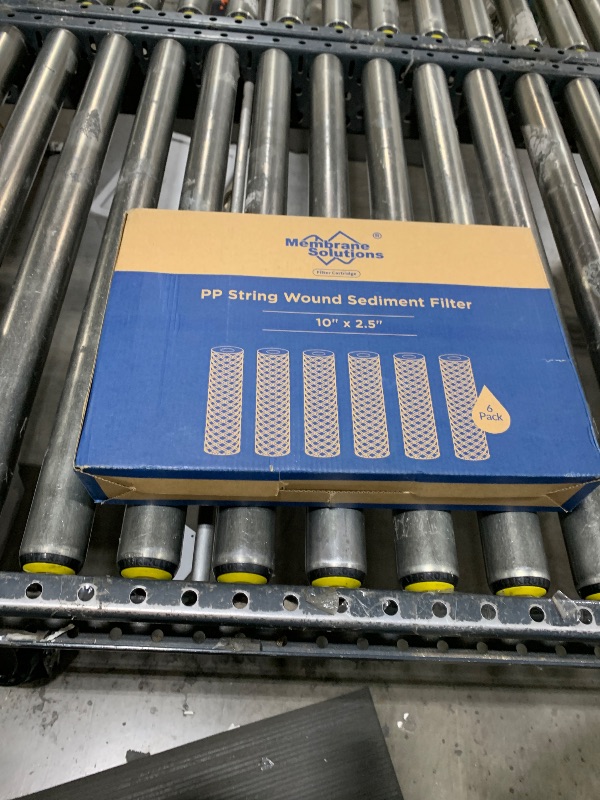 Photo 1 of Membrane Solutions 50 Micron 10"x2.5" String Wound Whole House Water Filter Replacement Cartridge Universal Sediment Filters for Well Water - 6 Pack