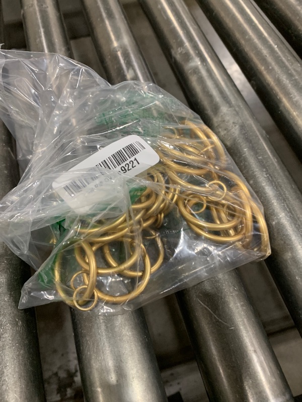 Photo 1 of Antique Brass Curtain Rings with Eyelets for Up to 1.0-inch Curtain Rods (Set of 30 PCS Curtain Rings)