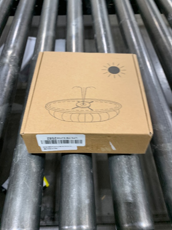 Photo 1 of Yzert Solar Fountain Full Glass Panel No Battery, 3.5W Solar Bird Bath Fountains with 4 Fixed Rods & 7 Nozzles, Solar Fountain Pump for Bird Bath, Garden, Pond, Pool, Patio,Hummingbird