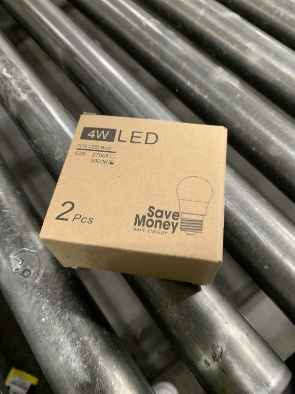 Photo 1 of LED Refrigerator Light Bulb 40 Watt Equivalent, 120V Fridge Appliance Light Bulb 4W Daylight White 5000K, Waterproof A15 Fridge Light Bulbs 450LM, E26 Freezer Light Bulbs Non-dimmable, 2Packs