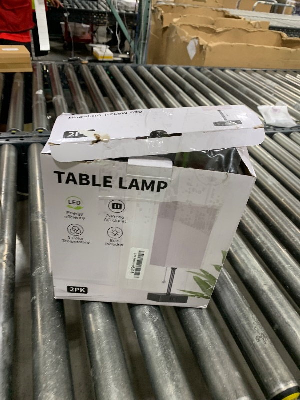 Photo 1 of 15'' Table Lamp for Bedroom set of 2,3-Color Bedside Lamps with Pull Chain Table Lamps for Night stands with AC Outlet,Small Night Light Lamps with 2 Bulbs Lamps for Living Room Kids Room Office Decor