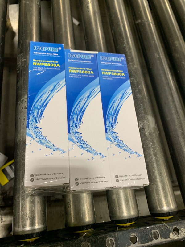 Photo 1 of ICEPURE RWF5800A Refrigerator Water Filter Compatible with Frigidaire EPTWFU01, EWF02, Pure Source Ultra II, 3PACK