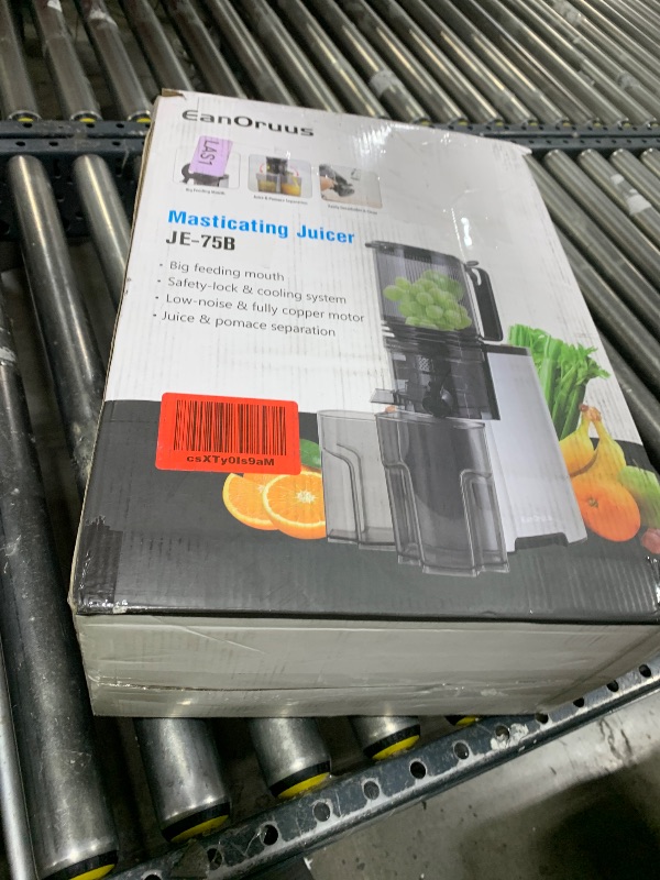 Photo 1 of Cold Press Juicer, 5.8" Wide Feed Chute Juice Extractor Machine with 400W, High Juice Yield, Slow Masticating Juicer for Whole Vegetables & Fruits, Metallic Silver