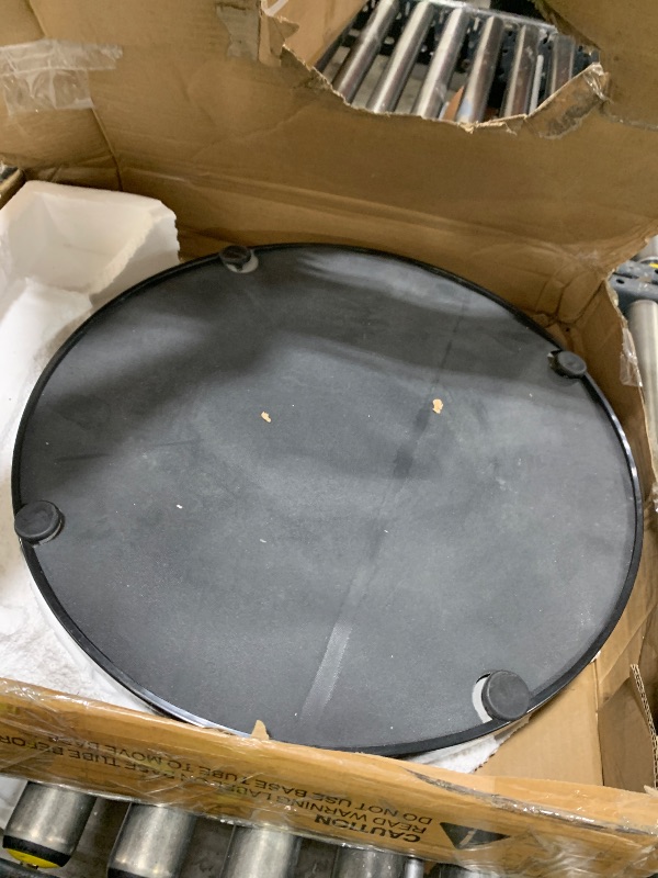 Photo 1 of California Umbrella 50 lbs. Round Concrete Weighted Powdercoated Steel Umbrella Base, Black Frame