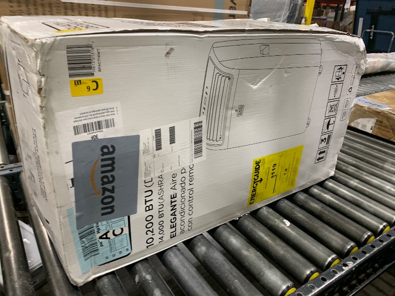 Photo 1 of BLACK+DECKER Smart Portable Air Conditioner, 14,000 BTU (10,200 BTU SACC) for Rooms up to 700 Sq. Ft., Smart Portable AC with Follow Me Remote and Window Kit, BPACT14WT, White