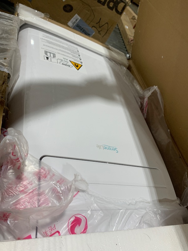 Photo 1 of SereneLife Small Air Conditioner Portable 12,000 BTU with Built-in Dehumidifier + Heat - Portable AC unit for rooms up to 550 sq ft - Remote Control, Window Mount Exhaust Kit