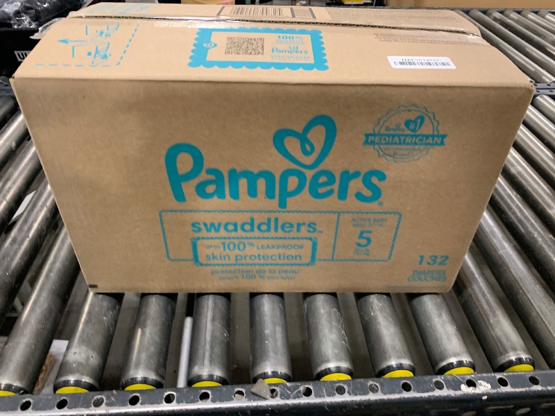 Photo 1 of Pampers Baby Diapers - Swaddlers - Size 5, 132 Count, Ultra Absorbent Disposable Infant Diaper