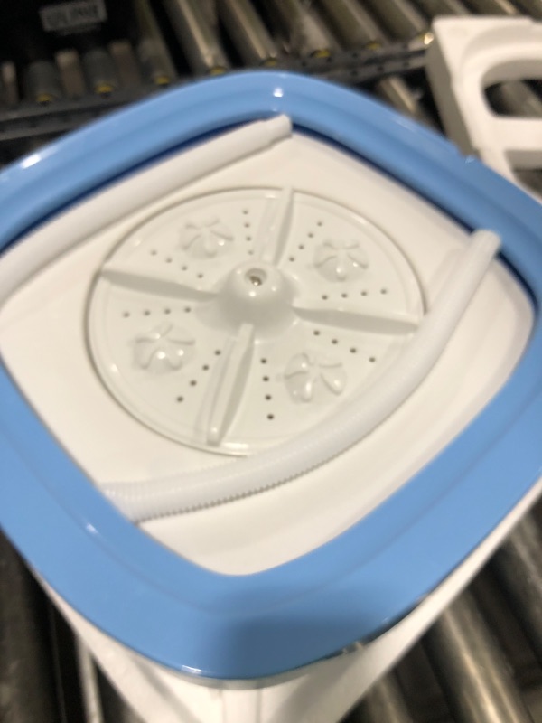 Photo 1 of  Pyle Portable Mini Lightweight Collapsible Bucket-Perfect for Camping, Travelling, Apartment, Dorm USA Brand-Pure Clean PUCWM33 Foldable Washing Machine, 1, Blue 