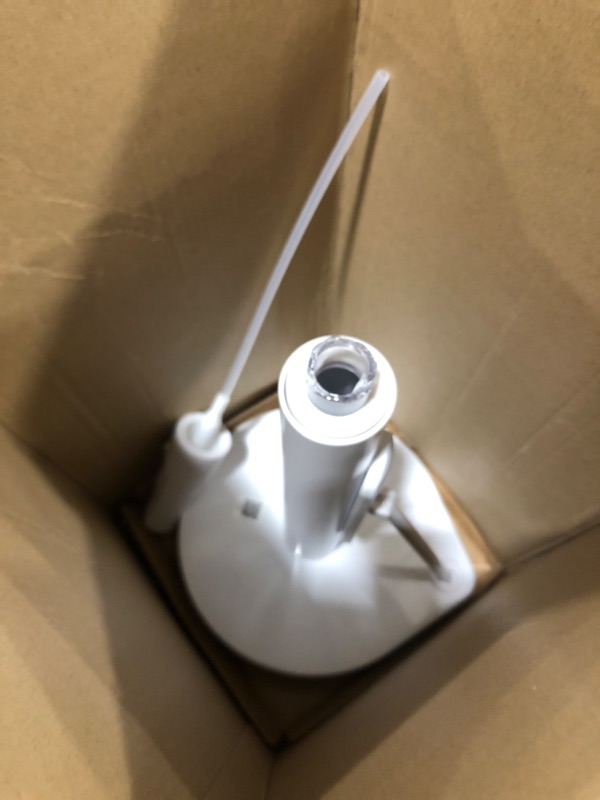 Photo 1 of simplehuman Standing Paper Towel Holder with Spray Pump, White Stainless Steel