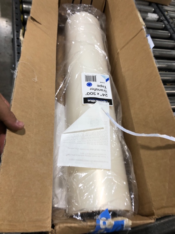 Photo 1 of 24" x 300' Roll of Clear Transfer Tape for Vinyl, Made in America, Premium-Grade Vinyl Transfer Tape with Medium-High Tack Adhesive for Applying Decals, Letters, and Graphics