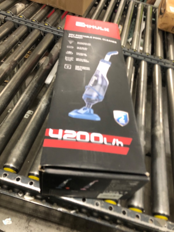 Photo 1 of Pool Vacuum for Above Ground Pool with a Telescopic Pole, Running time up to 1H, T403 Handheld Rechargeable Pool Cleaner with Powerful Suction up to 18.5 gallons/min, Ideal for Leaves, Debris