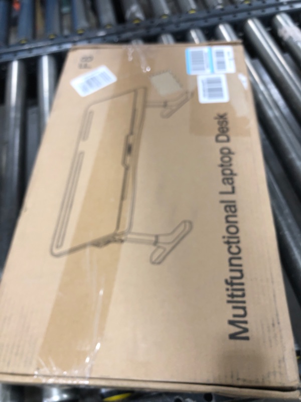 Photo 1 of Laptop Bed Desk with Adjustable Heights and Angles, Upgraded-Sturdy Foldable Laptop Lap Desk for Bed/Sofa/Couch/Floor, Lap Tablet Desk (NO Drawer, Grey)