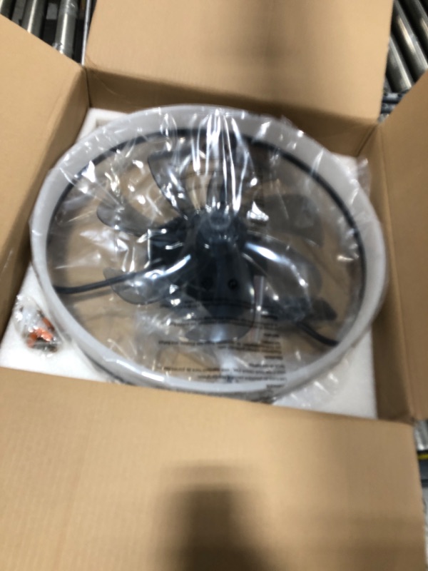 Photo 1 of AQUBT Ceiling Fans with Lights and Remote, 20" Modern Low Profile Ceiling Fan with Light, Stepless Color Temperature Change and 6 Speeds for Bedroom, Kids Room and Living Room (Black)
