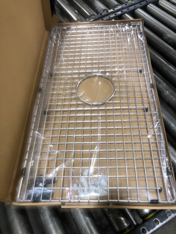 Photo 1 of Serene Valley Sink Bottom Grid 28-9/16" X 15-9/16", Centered Drain with Corner Radius 3/8", Sink Protector NDG2916C
