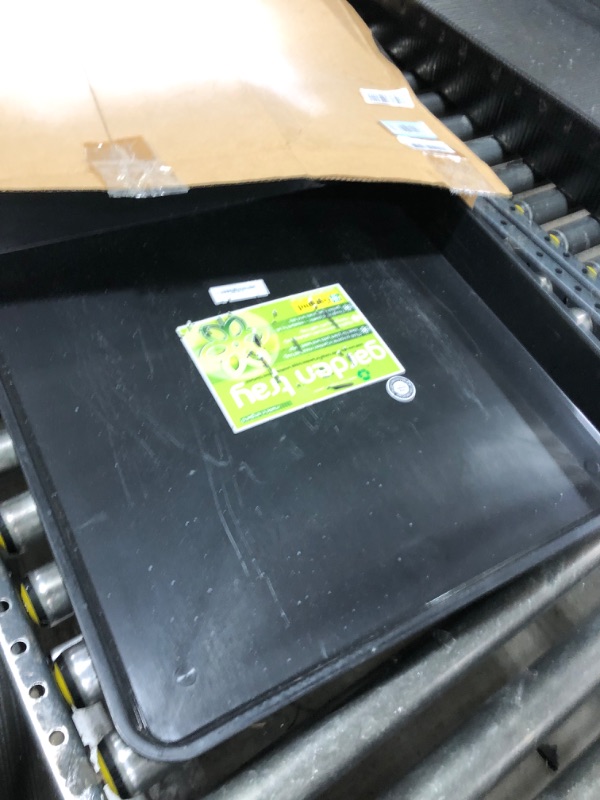 Photo 1 of Tierra Garden Square Tray, Durable 1-Piece Drip and Potting Tray for Mixing, Growing and More, 23.5 x3”x23.5” (Black)