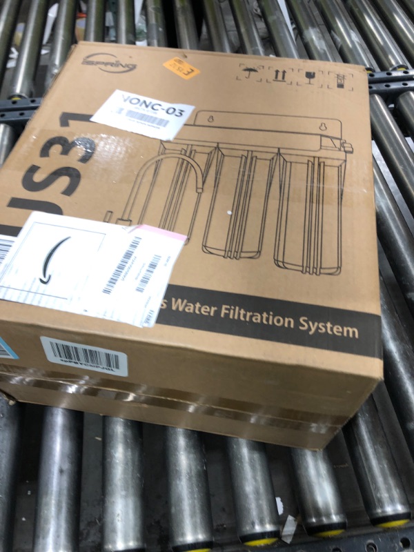 Photo 1 of iSpring US31 Classic 3-Stage Under Sink Water Filtration System for Drinking, Tankless, High Capacity, Sediment + GAC + Carbon