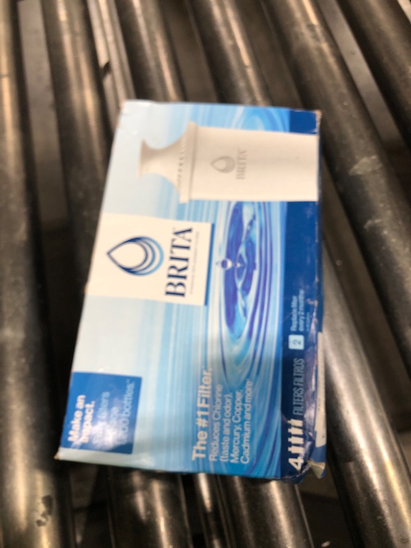 Photo 1 of Brita Standard Water Filter for Pitchers and Dispensers, BPA-Free, Reduces Copper, Cadmium and Mercury Impurities, Lasts Two Months or 40 Gallons, Includes 4 Filters for Pitchers