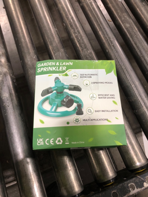 Photo 1 of Garden Sprinkler, Adjustable 360 Degree Rotation Lawn Sprinkler, Large Area Coverage, Multipurpose Yard Sprinklers for Plant Irrigation and Kids Playing