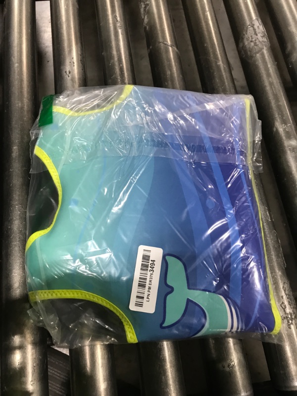 Photo 1 of Pottwal Swim Vest for Kids - Swim Jacket for 1-2 Years (24-33LBS) - Buoyancy Aid Made of Neoprene & EPE - with Adjustable Crotch Strap - Cyan