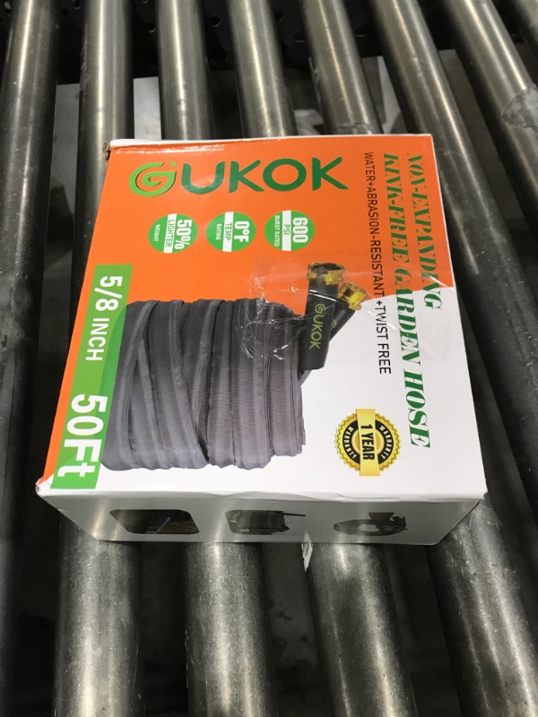 Photo 1 of GUKOK 2025 Upgraded 50FT Non-Expanding Garden Hose, Ultra-Light & Flexible Water Hose - Burst-Resistant, Kink-Free, High-Pressure, All-Weather Use for Lawns, Gardens, and Outdoor Cleaning