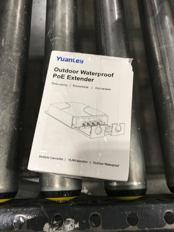 Photo 1 of YuanLey Outdoor Gigabit PoE Extender 1 in 3 Out, 802.3af/at 4 Port PoE Repeater IP66 Waterproof, Vlan, Extend Additional 100m(328ft) of Power and Data Transmission, Wall Mount Plug and Play