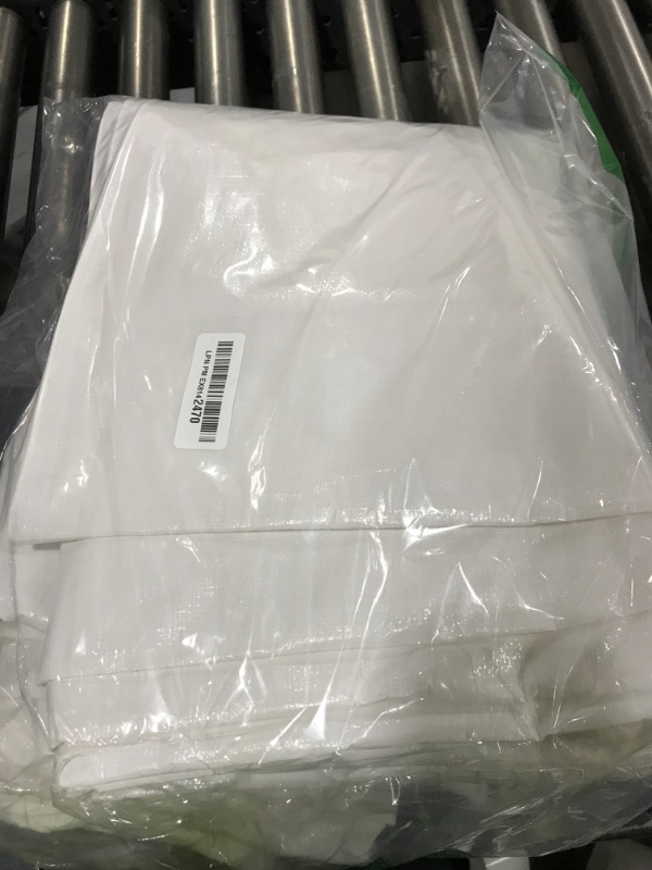 Photo 1 of RAINDEWAY 12 Mil Heavy Duty White Tarp 10x20 Feet, UV Resistant, Waterproof, Weatherproof Poly Tarp with Metal Grommets and Reinforced Edges