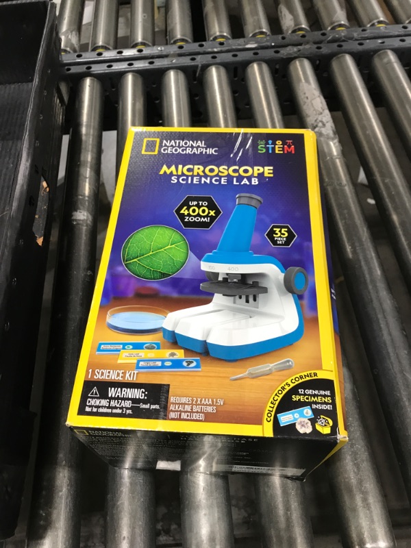 Photo 1 of National Geographic Microscope for Kids - Science Kit with an Easy-to-Use Kids Microscope, Up to 400x Zoom, Blank and Prepared Slides, Gifts for 6 7 8 9 & 10, STEM Project Toy (Amazon Exclusive)
