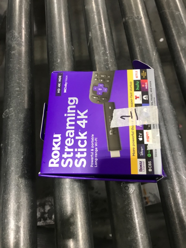 Photo 1 of Roku Streaming Stick 4K - HDR & Dolby Vision Roku Streaming Device for TV with Voice Remote & Long-Range Wi-Fi - Free & Live TV