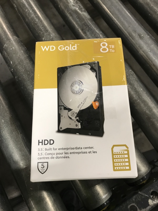 Photo 1 of Western Digital 8TB WD Gold Enterprise Class Internal Hard Drive - 7200 RPM Class, SATA 6 Gb/s, 256 MB Cache, 3.5" - WD8005FRYZ