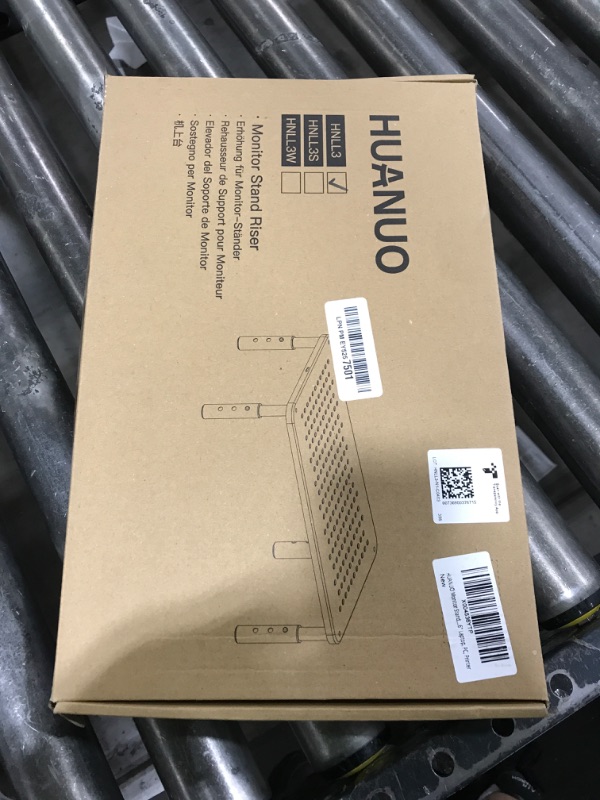 Photo 1 of HUANUO Monitor Stand, Monitor Stand Riser 3 Height Adjustable, Monitor Riser with Airflow Vents, Laptop Stand for Desk, Laptop Riser, Desk Organizer for Monitor, 15.6" Laptop, PC, Printer