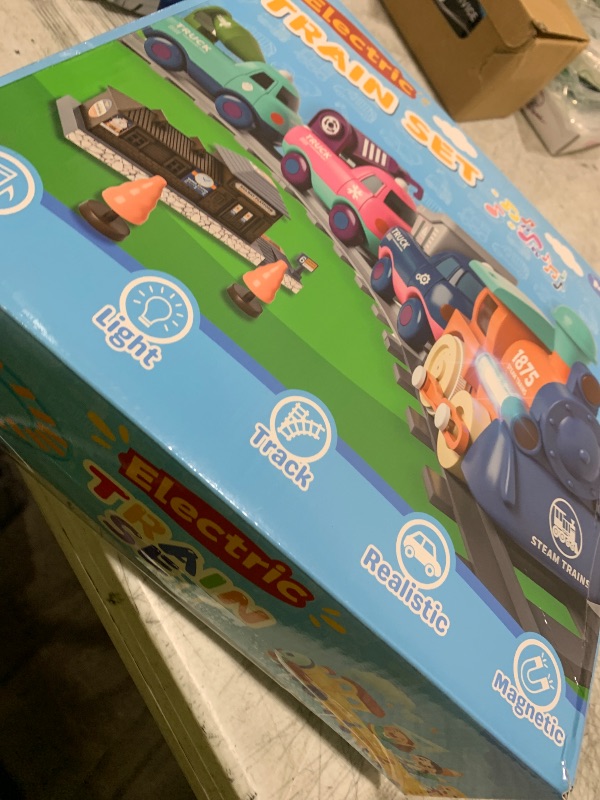 Photo 1 of MORECOLL Electric Train Set for Toddlers & Kids w/Music, Lights & Tracks - First Choo Choo Train, Magnetic Connection, Birthday Gifts for Boys and Girls