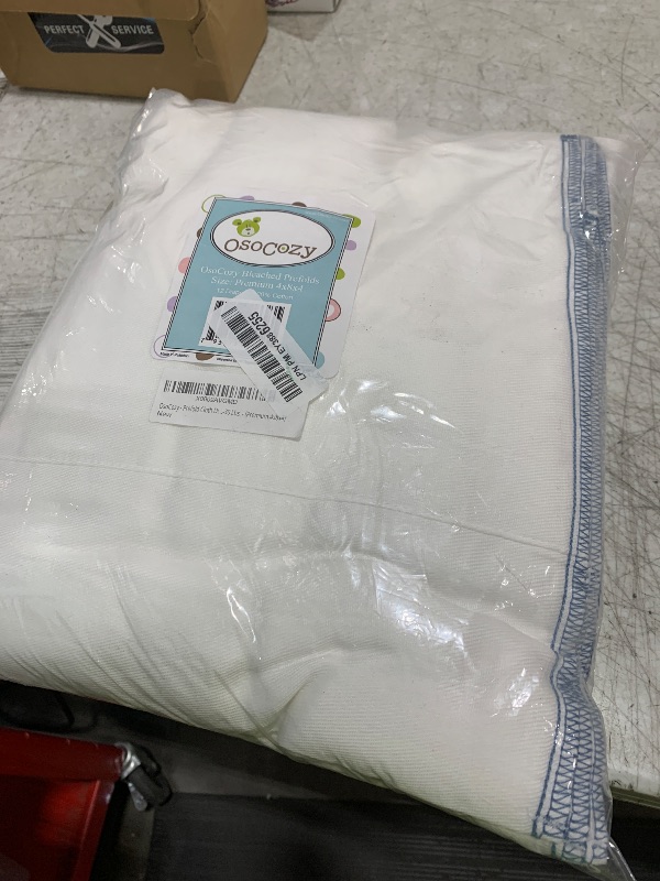 Photo 1 of OsoCozy - Prefold Cloth Diapers (1 Dz) - Soft, Absorbent Durable Diaper Service Quality Prefolds. 100% Cotton - 14.5"x22", Fits 15-30 Lbs. - (Premium 4x8x4)