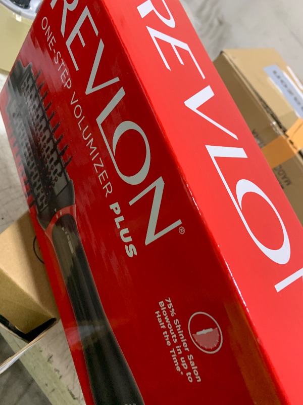 Photo 1 of REVLON One Step Volumizer PLUS Hair Dryer and Styler | More Volume, Less Damage, and More Styling Control for Easy and Fast Salon-Style Blowouts, Plus Travel Friendly (Black)