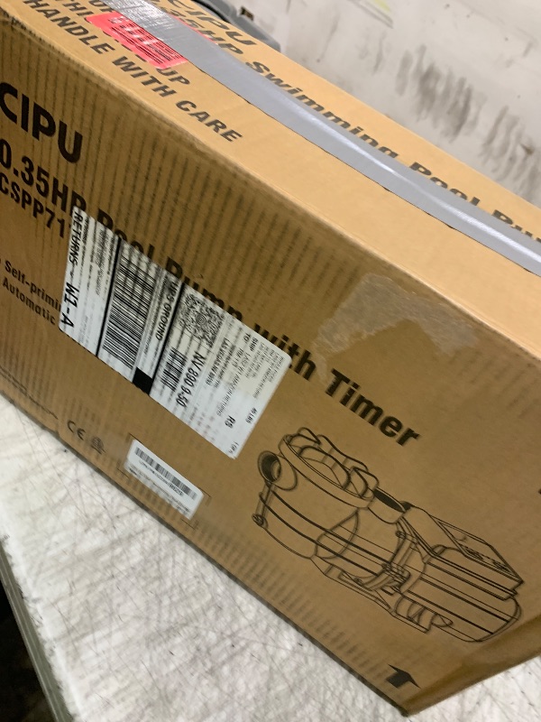 Photo 1 of CIPU Pool Pump with Timer 2700GPH 115V Powerful Self Priming Above Ground Swimming Pool Pump 0.35HP with Filter Basket Low Noise for Pools Hot Tub Spa Water Circulation