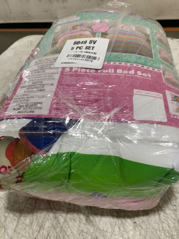 Photo 1 of DreamWorks Gabby's Dollhouse Cakey, MerCat And Pandy Kids Bedding Super Soft Comforter And Sheet Set, 5 Piece Full Size, By Franco.