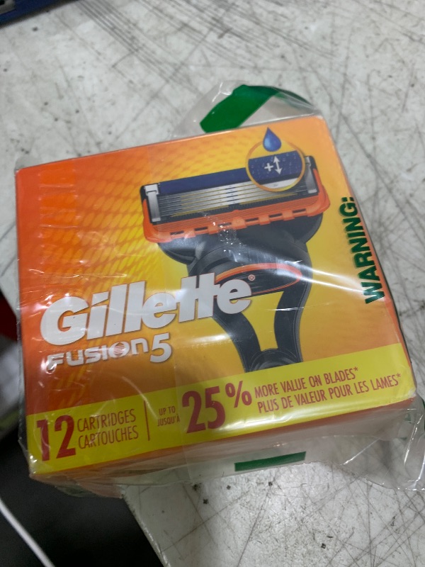 Photo 1 of Gillette Fusion5 Razor Refills for Men, 12ct Cartridges, Lubrication Strip, Precision Trimmer for Men, 5-Bladed Refill Blades for Close Shave