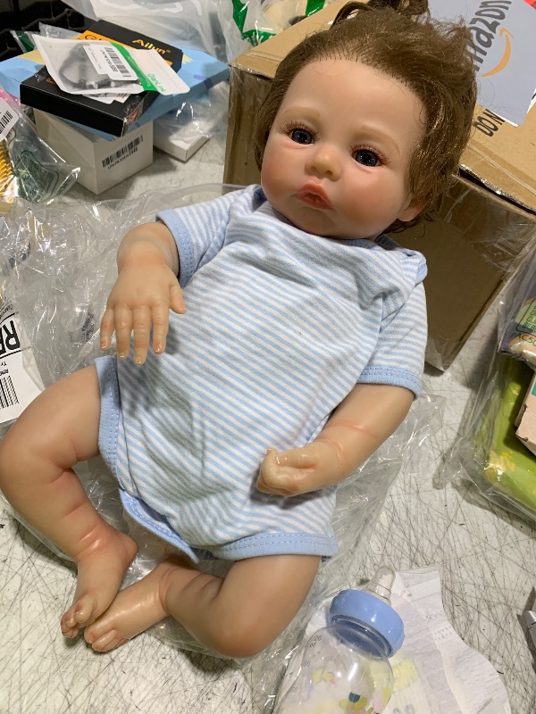 Photo 1 of SCOM Reborn Baby Dolls Boy Meadow- 18 Inch Realistic Newborn Soft Weighted Cloth Body Adorable Poseable Real Life Doll with Accessories for 3+ Year Old Gifts, Pretend Play, Collection