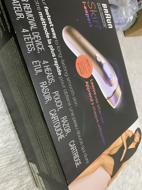 Photo 1 of Braun Smart IPL, Skin i·Expert Pro 7: at Home Laser Hair Removal, Permanent Visible Hair Reduction, Holiday Gifts for Women and Men with Free App, Vanity Case, Venus Razor, 4 Smart Heads, IPL7387