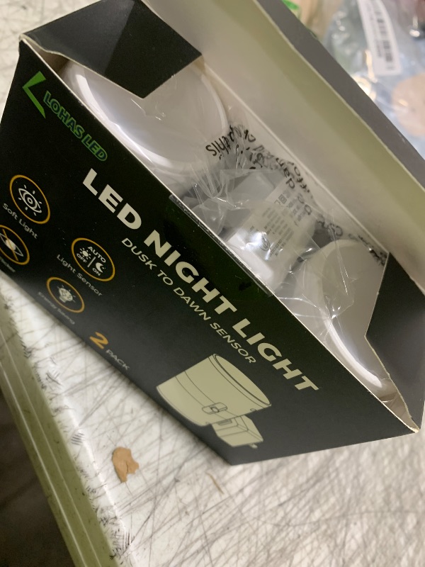 Photo 1 of L LOHAS LED Night Light Plug in, Night Lights Plug into Wall, Light Sensor, 0-100LM, Soft White 3000K, Dimmable Night Light, Modern Nightlight for Hallway Bedroom Stairway, 2 Pack