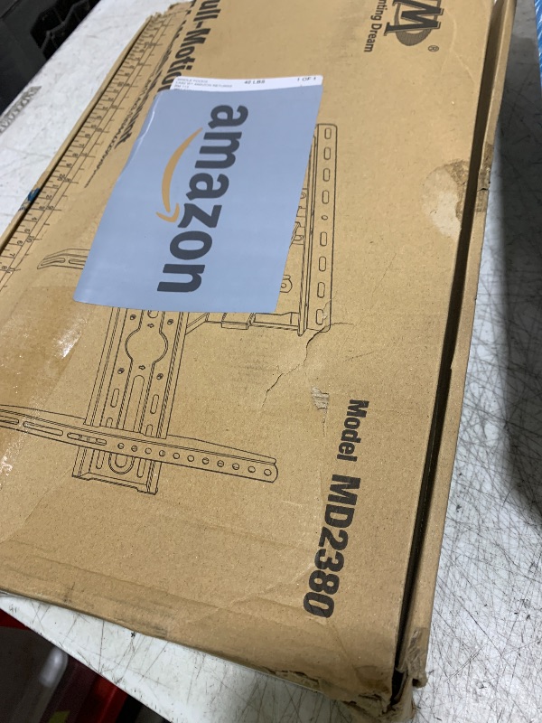 Photo 1 of Mounting Dream TV Wall Mount for 32-65 Inch Television,Mount with Swivel and Tilt, Full Motion Bracket with Articulating Dual Arms, Fits 16inch Studs, Max VESA 400X400 mm, 99lbs, MD2380