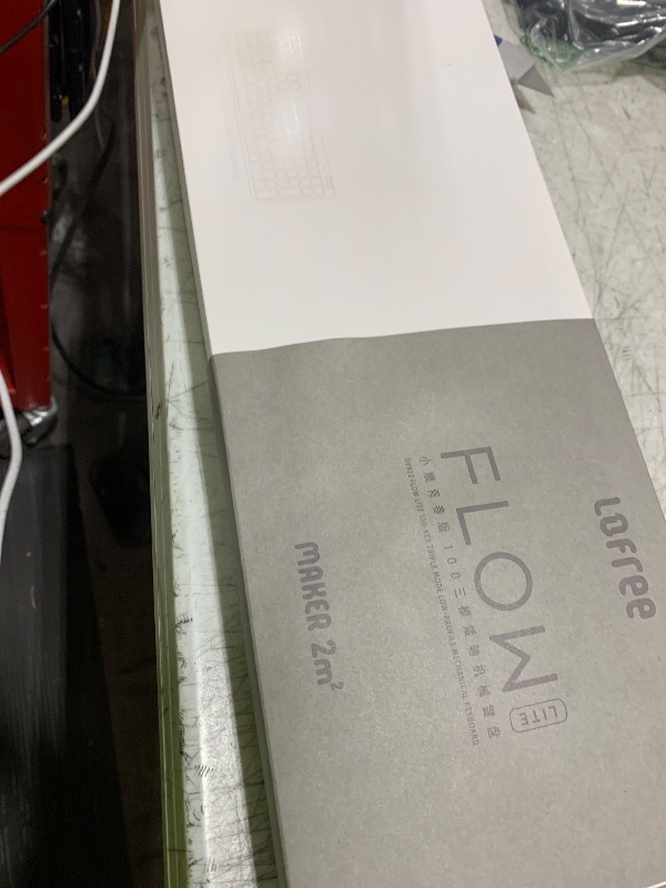 Photo 1 of Flow Lite 100 Keys Low Profile Mechanical Keyboard, Swappable Rechargeable Wireless Keyboard with 2.4G Receiver, Bluetooth and Wired Connection for Windows, Mac/Specter Linear Switches (Marble)