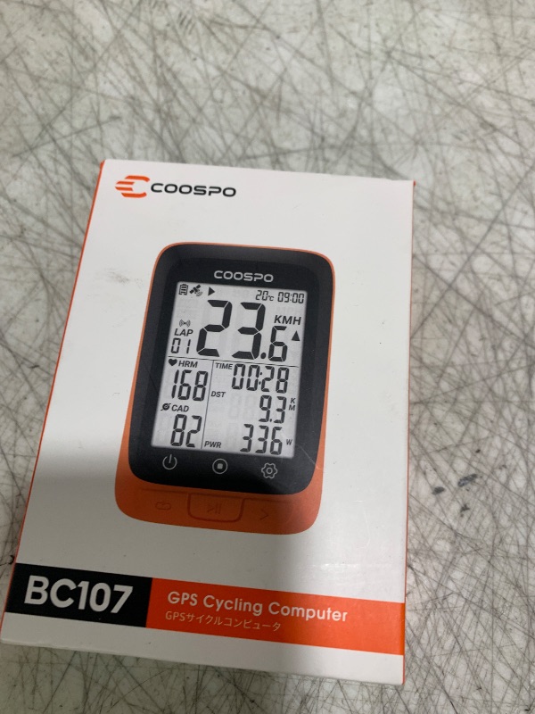 Photo 1 of COOSPO Bike Computer Wireless GPS, Cycling Computer GPS Bike Tracker with Bluetooth/ANT+, Waterproof Bicycle Computer GPS Speedometer with Auto Backlight, 2.4 inch LCD Display