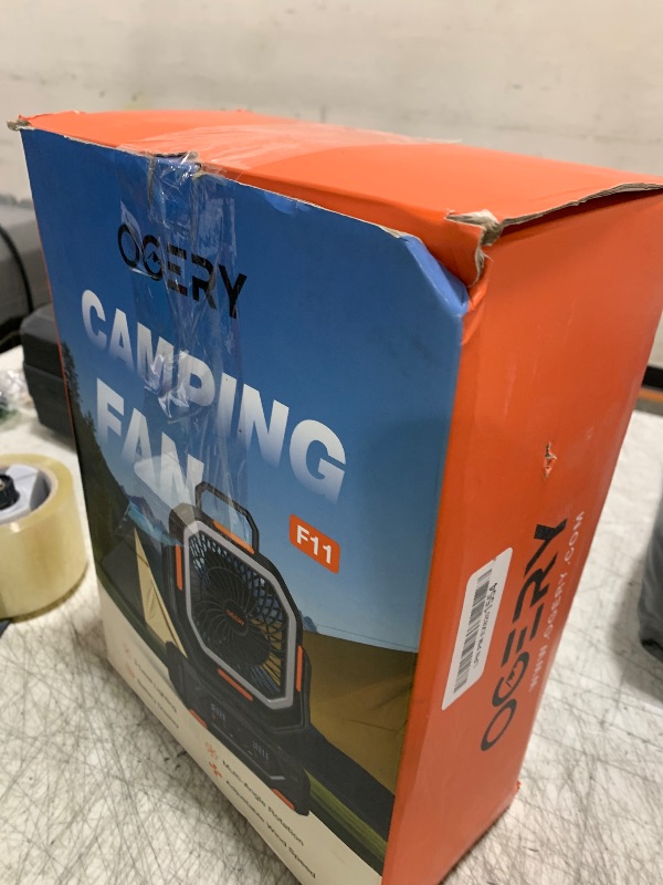 Photo 1 of OGERY 2025 Upgraded Camping Fan, Portable Rechargeable Fan with 20000mAh Battery Powered, Stronger Wind, Stepless Speed Regulation, Fast Charging for Tent, Travel, Car, Outdoor Camping Essentials
