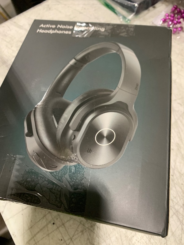 Photo 1 of ZIHNIC Active Noise Cancelling Headphones, 40H Playtime Wireless Bluetooth Headset with Deep Bass Hi-Fi Stereo Sound,Comfortable Earpads for Travel/Home/Office (Red)