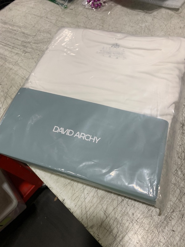 Photo 1 of DAVID ARCHY Men's Undershirt Bamboo Rayon Moisture-Wicking White T-Shirts for Men Stretch Crewneck Tees for Men, 3-Pack (M, White)
