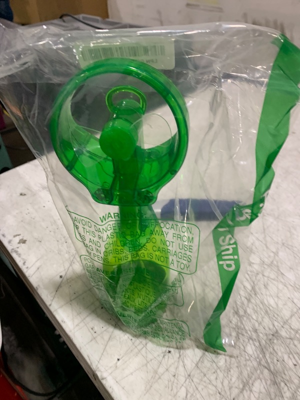 Photo 1 of O2COOL Deluxe Handheld Battery Powered Water Misting Fan (Green)